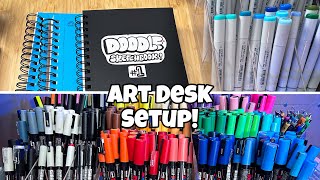 NashVibes My Art Desk Setup and Supplies I Use [upl. by Cleaves]