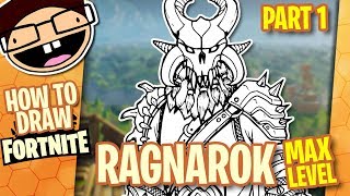 How to Draw MAX LEVEL RAGNAROK Fortnite Part 1 of 2  Narrated Easy StepbyStep Tutorial [upl. by Grazia]