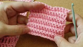 Leçon 5 de  cours de techniques de base au crochet mailles serrées à côtes [upl. by Pierre]