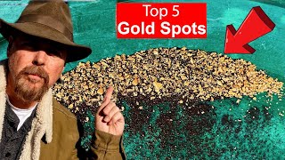 TOP 5 Spots to PAN FOR GOLD in 2024 [upl. by Atteiluj]