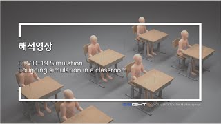 Corona Virus Simulation Coughing simulation in a classroom [upl. by Erasmus]