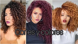 CORTES y COLORES para CABELLO RIZADO 2023 mejores CORTES para PELO RIZADO TINTES para CABELLO RIZADO [upl. by Elimay]