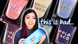 Holo Taco Underglow Nail Polish Swatch amp Review  Disappointing  KELLI MARISSA [upl. by Maisel]