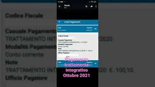 Data Pagamento Trattamento integrativo di Ottobre 2021 su Naspi [upl. by Adnohs990]