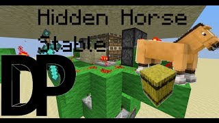 Minecraft Hidden Horse Stable Redstone Tutorial [upl. by Mimi]