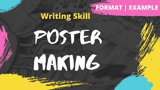 Poster Making  How to make a Poster  Format  Example  Writing Skills [upl. by Teddie]