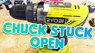 Ryobi Drill Chuck Stuck Open [upl. by Noryt]