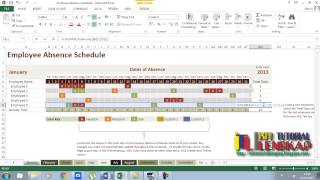 Employee Absence Schedule Tutorial Excel 2013 [upl. by Gerbold]