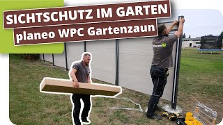 Sichtschutzzaun aufbauen im Garten mit Hanglage [upl. by Nyleaj]