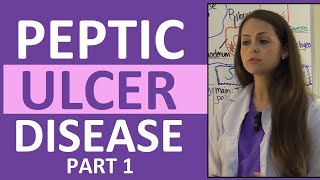 Peptic Ulcer Disease Nursing Pathophysiology Treatment  Gastric Ulcer vs Duodenal Ulcer Part 1 [upl. by Garvey]