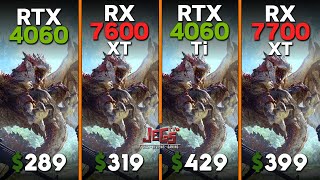 RTX 4060 vs RX 7600 XT vs RTX 4060 Ti 16GB vs RX 7700 XT  Ryzen 5 7600  Tested in 15 games [upl. by Shea267]