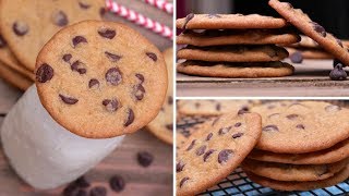 How to Make Thin amp Crispy Chocolate Chip Cookies Recipe [upl. by Melvina]