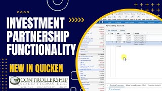 Investment Partnerships In Quicken [upl. by Nelleoj]