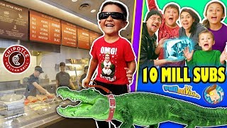 KID LOSES PET ALLIGATOR  CHIPOTLE STRANGERS amp More FUNnel V 10 MILLION SUBS Celebratin [upl. by Isherwood349]