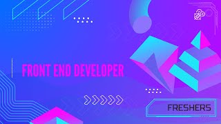 Hiring  Front End Developer Remote Opportunity [upl. by Aivlis]