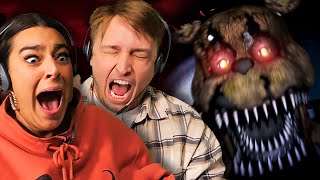 Our First Time Playing Five Nights at Freddys 4 [upl. by Natale]