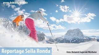 Skifahren Sella Ronda Reportage [upl. by Harness]