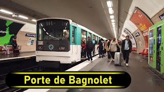 Metro Station Porte de Bagnolet  Paris 🇫🇷  Walkthrough 🚶 [upl. by Uticas886]