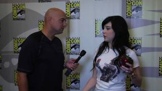 Alessandra Torresani Zoe interview for Caprica at Comic Con 2010 [upl. by Nwadal807]