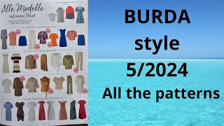 Burda 52024 full review NEW Burda Style All the patterns burdastyle sewingmagazine newburda [upl. by Malka]