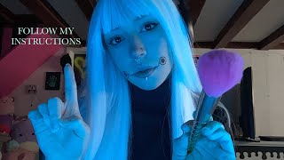 Follow My Instructions ASMR  Visual Triggers Hand Movements Whispering Tapping Mic Brushing [upl. by Lipsey]