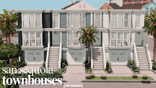 San Sequoia Townhouses For Rent  Download  The Sims 4 CC Speed Build [upl. by Fairlie]