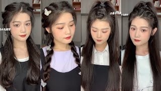 Super Easy amp Cute Hairstyle Tutorial Korean Style for Girls 💐💐💐 [upl. by Sass]