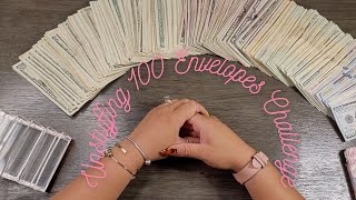 UNSTUFFING 100 Envelope Challenge LavishEllieonaBudget [upl. by Nessy877]