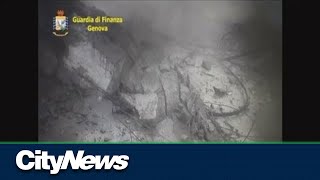 CCTV video shows moment of Genoa bridge collapse [upl. by Annah]