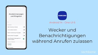 Wecker und Benachrichtigungen während Anruf zulassendeaktivieren  Samsung Android 14  One UI 6 [upl. by Garreth490]