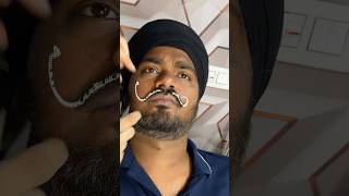 moustache setting treatment muchh setting long moustache styles mustache barber muchh shorts [upl. by Utir155]