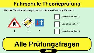 🚘 Führerschein Theorieprüfung 🚗 Alle Prüfungsfragen Juni 🎓📚 Teil 1 [upl. by Nahtanaoj]