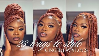 23 Easy Ways to Style Ginger Faux Locs Back to School Hairstyles  Hair Tutorial [upl. by Aissyla]