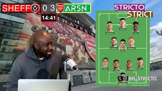 strictostrict Stricto Reaction To MARTINELLIS Goal Sheffield utd 0  3 ARSENAL [upl. by Nordna]