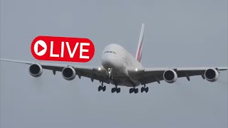 Live London Heathrow plane spotting  storm Darragh [upl. by Atsillac]