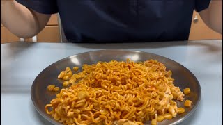 Korea Convenience storeyakisoba Hot Chicken Flavor Ramen w honeyfilled pancakeBuldak mukbang [upl. by Anyaj838]