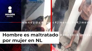 Hombre es maltratado por mujer en NL [upl. by Dowzall]