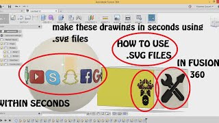 how to use SVG files  fusion 360 tutorial [upl. by Ssirk]