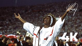 Whitney Houston  National Anthem Star Spangled Banner 4K Remaster [upl. by Aninaj]