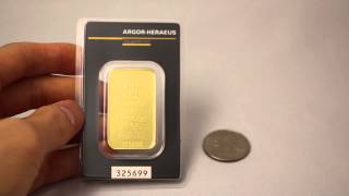 Argor Heraeus 1 oz Gold Bar [upl. by Jenkel]