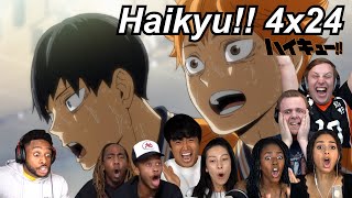 Haikyu 4x24 Reactions  Great Anime Reactors  【ハイキュー】【海外の反応】 [upl. by Borras760]