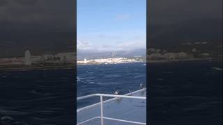 Tangier to Tarifa Ferry spain morocco travel ship boat sea ocean storm oceanwaves maroc [upl. by Ruhtra576]