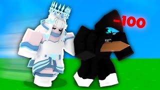 I made my sword ONE HIT everyone in Roblox Bedwars [upl. by Ardnuassac]