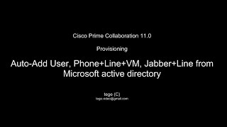 Prime Collaboration Provisioning 11 0 AD integration [upl. by Egamlat]