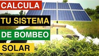 ☀️ TUTORIAL APRENDE A DIMENSIONAR TU PROPIO SISTEMA DE BOMBEO DE AGUA  SOLAR 💰 [upl. by Bergwall157]