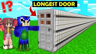 We found LONGEST DOOR in Minecraft 😱 [upl. by Enirroc225]