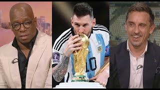 Ian Wright Gary Neville And Roy Keane react Lionel Messi And Argentina Wins The World Cup 2022🏆 [upl. by Seabury]