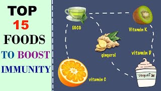 Top 15 Foods To Boost Your Immunity How To Boost Natural Immunity [upl. by Elkin]