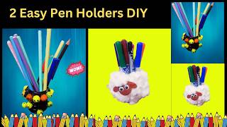 Easy pen Holders  DIY  Unique PenPencil stand  shaanuartcraftmc6mgshaanuartcraft [upl. by Ecad]