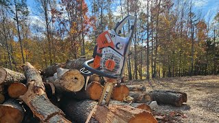 Ported Stihl MS 500i testing [upl. by Binni761]